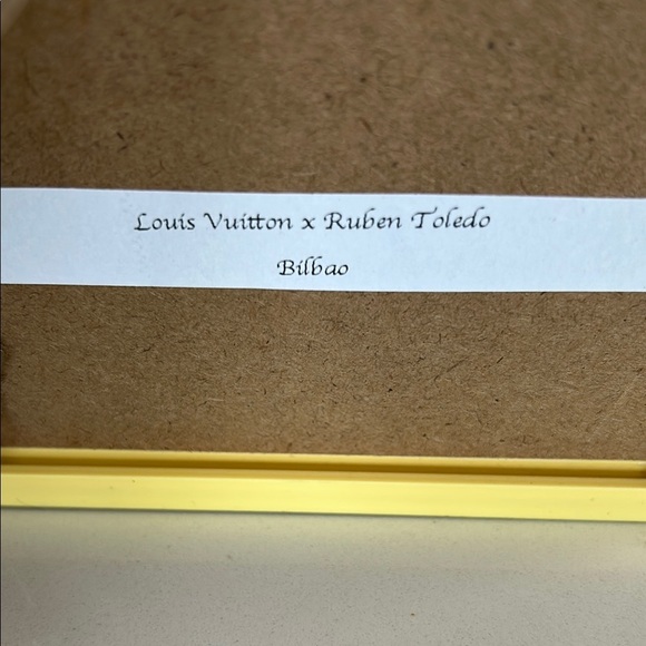 Louis Vuitton Blue and Gold Framed Art Bilboa - Picture 6 of 6